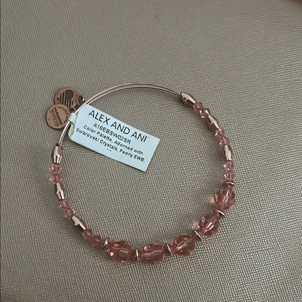 Alex and Ani Pink Beaded Bracelet with Delicate Design